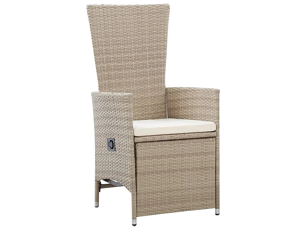 Ensemble à manger de jardin 5 pcs beige