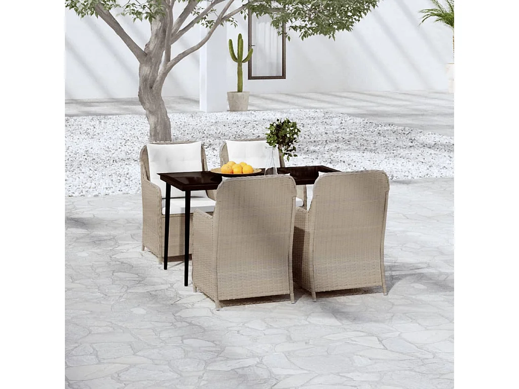 Set da Pranzo da Giardino Marrone