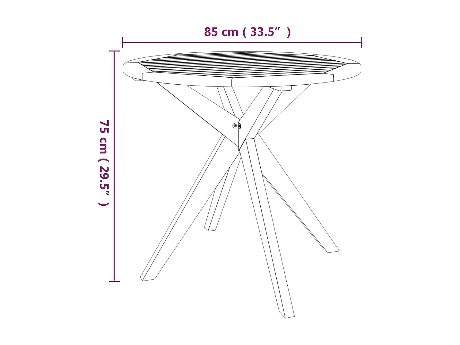 Ensemble à manger de jardin 5 pcs Bois d'acacia solide