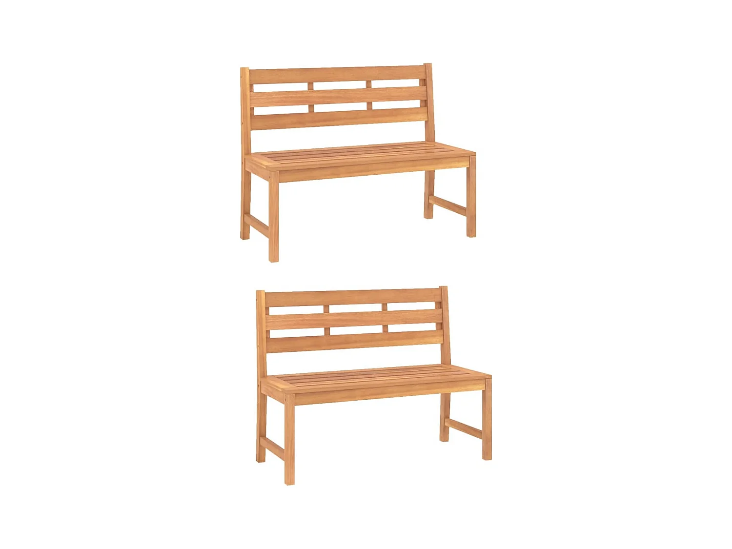Set da Pranzo per Giardino 4 pz in Legno Massello di Teak