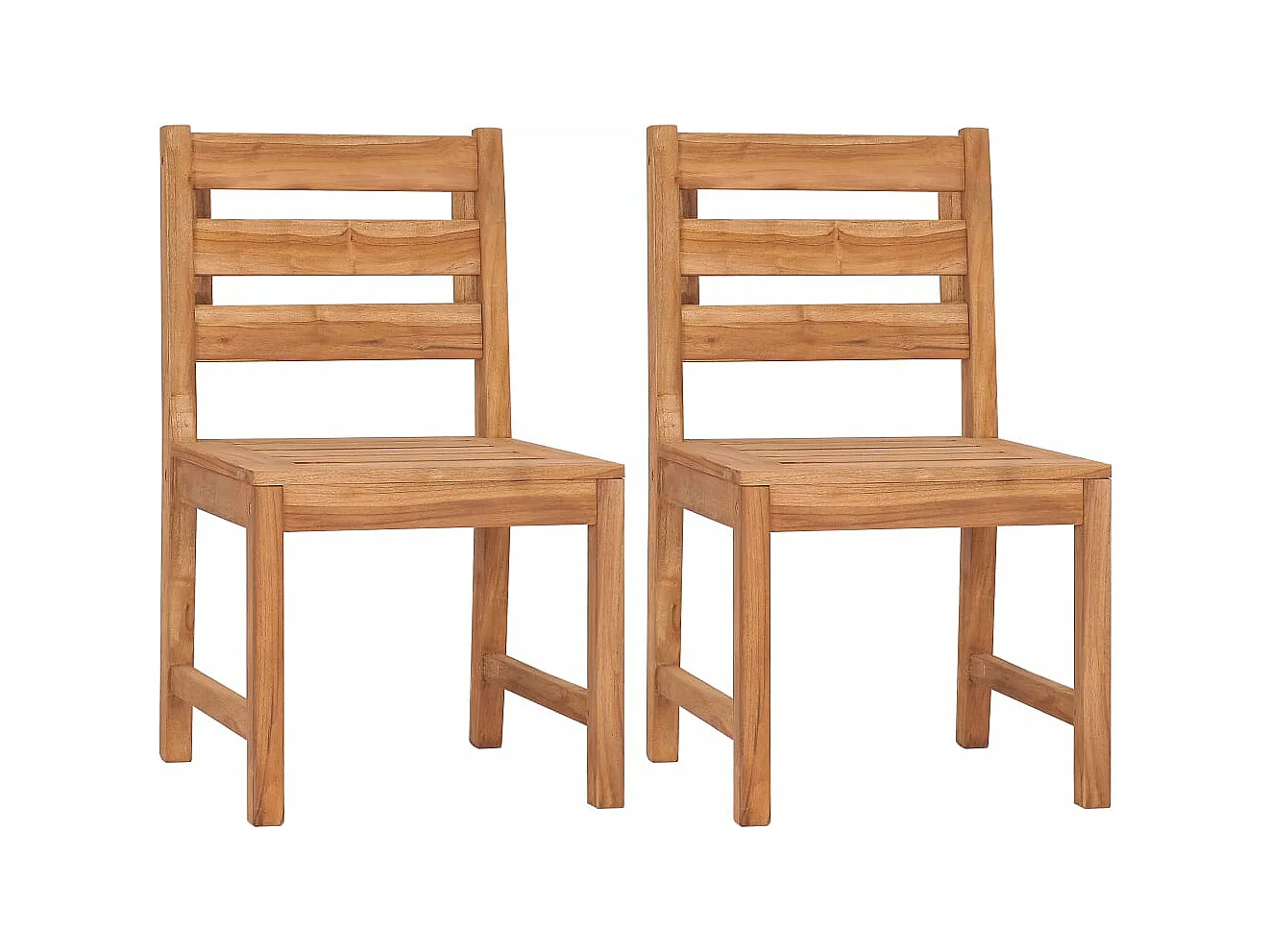 Set da Pranzo per Giardino 4 pz in Legno Massello di Teak