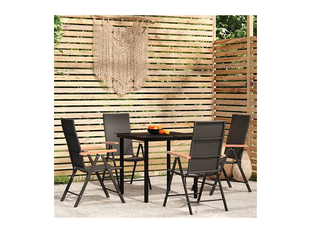 5-delige Tuinset zwart