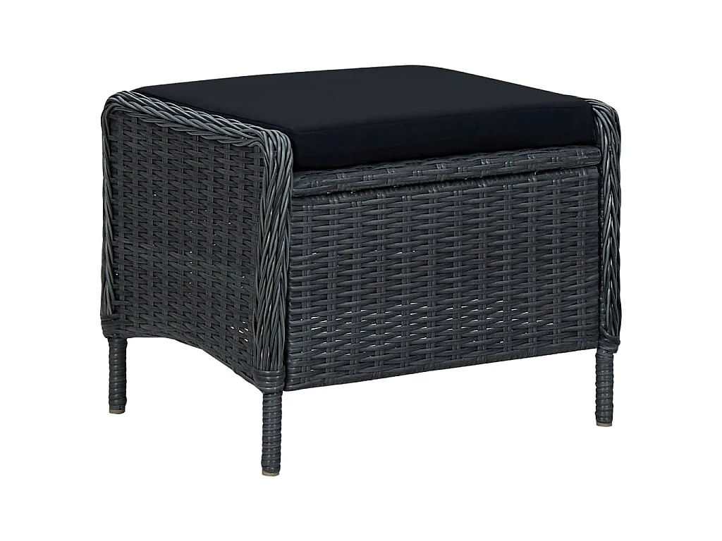 Set Mobili da Pranzo per Giardino 7 pz Grigio Scuro