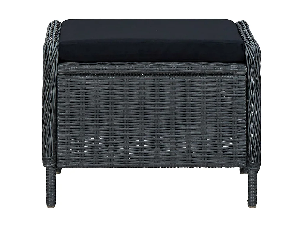 Set Mobili da Pranzo per Giardino 7 pz Grigio Scuro