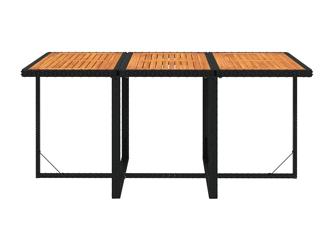 7-delige Tuinset met kussens poly rattan zwart