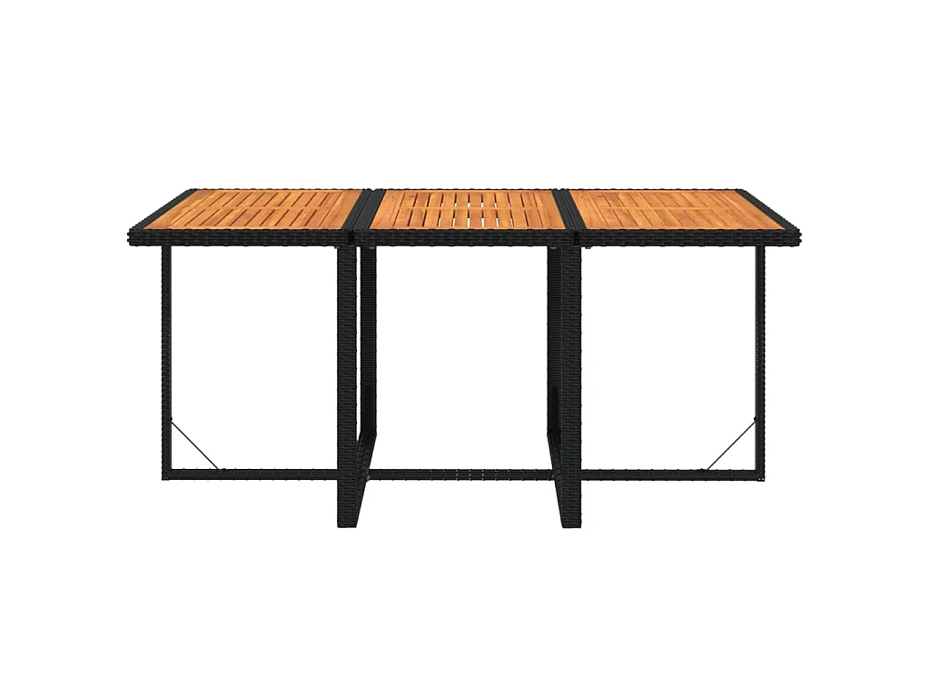 7-delige Tuinset met kussens poly rattan zwart