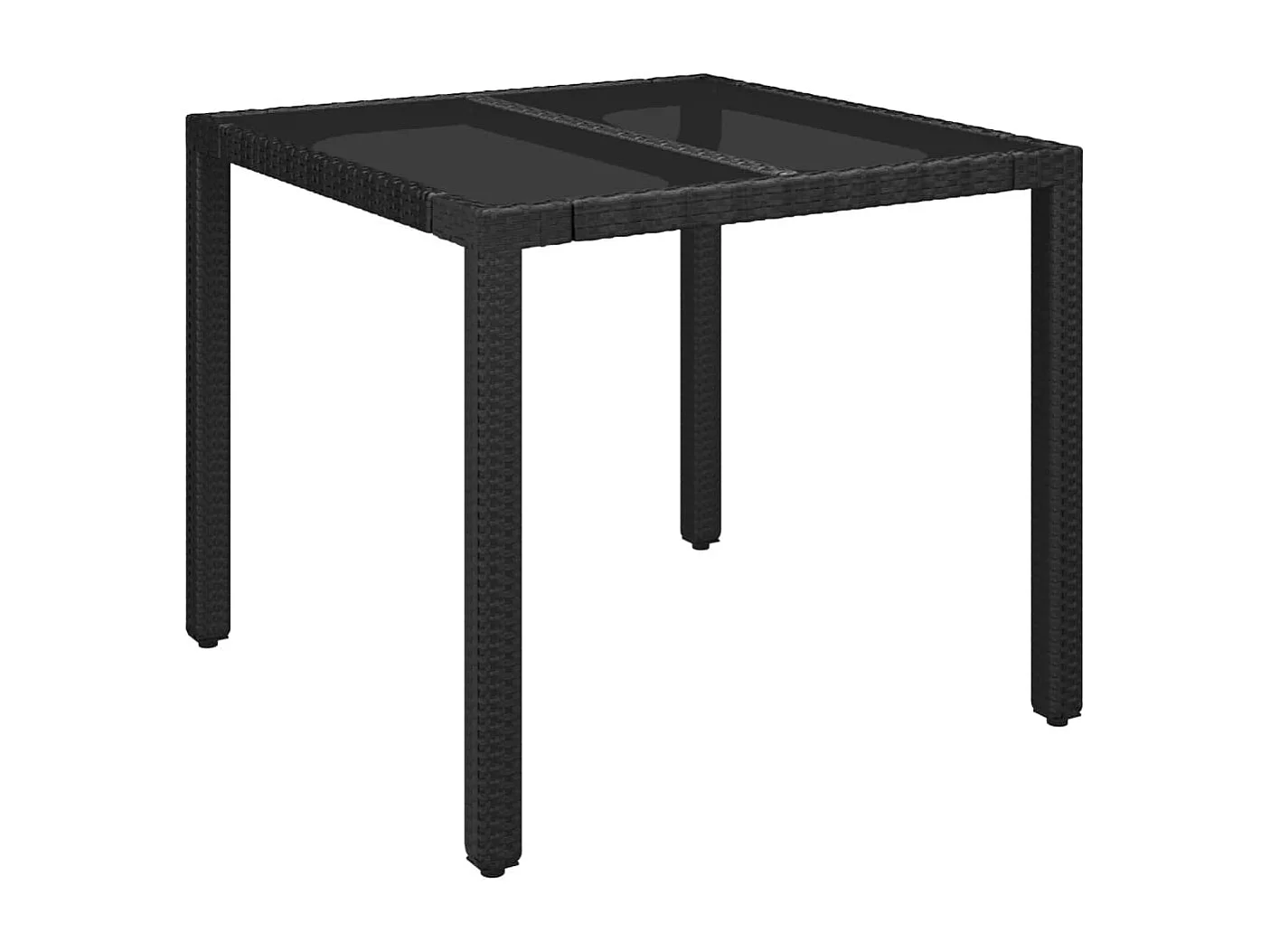 Ensemble à manger de jardin avec coussins 3 pcs Noir