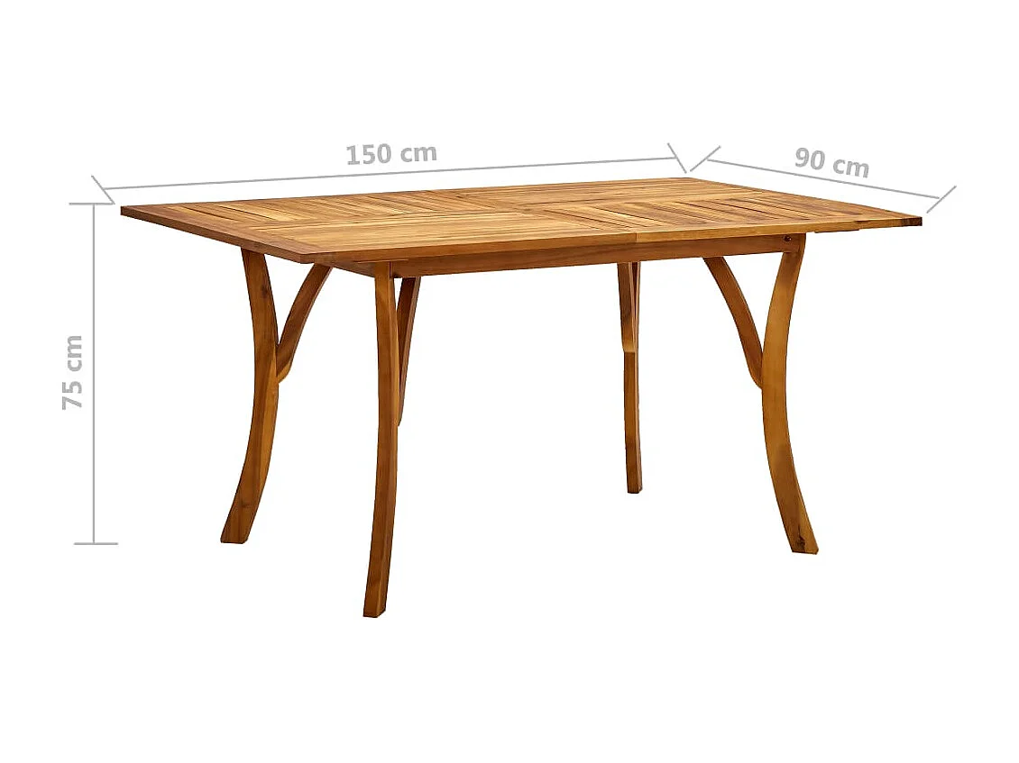 Set da Pranzo da Giardino 7 pz Nero