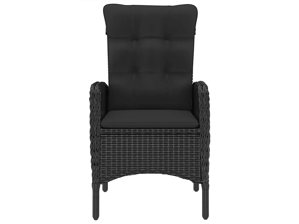 Ensemble à manger de jardin 7 pcs Noir