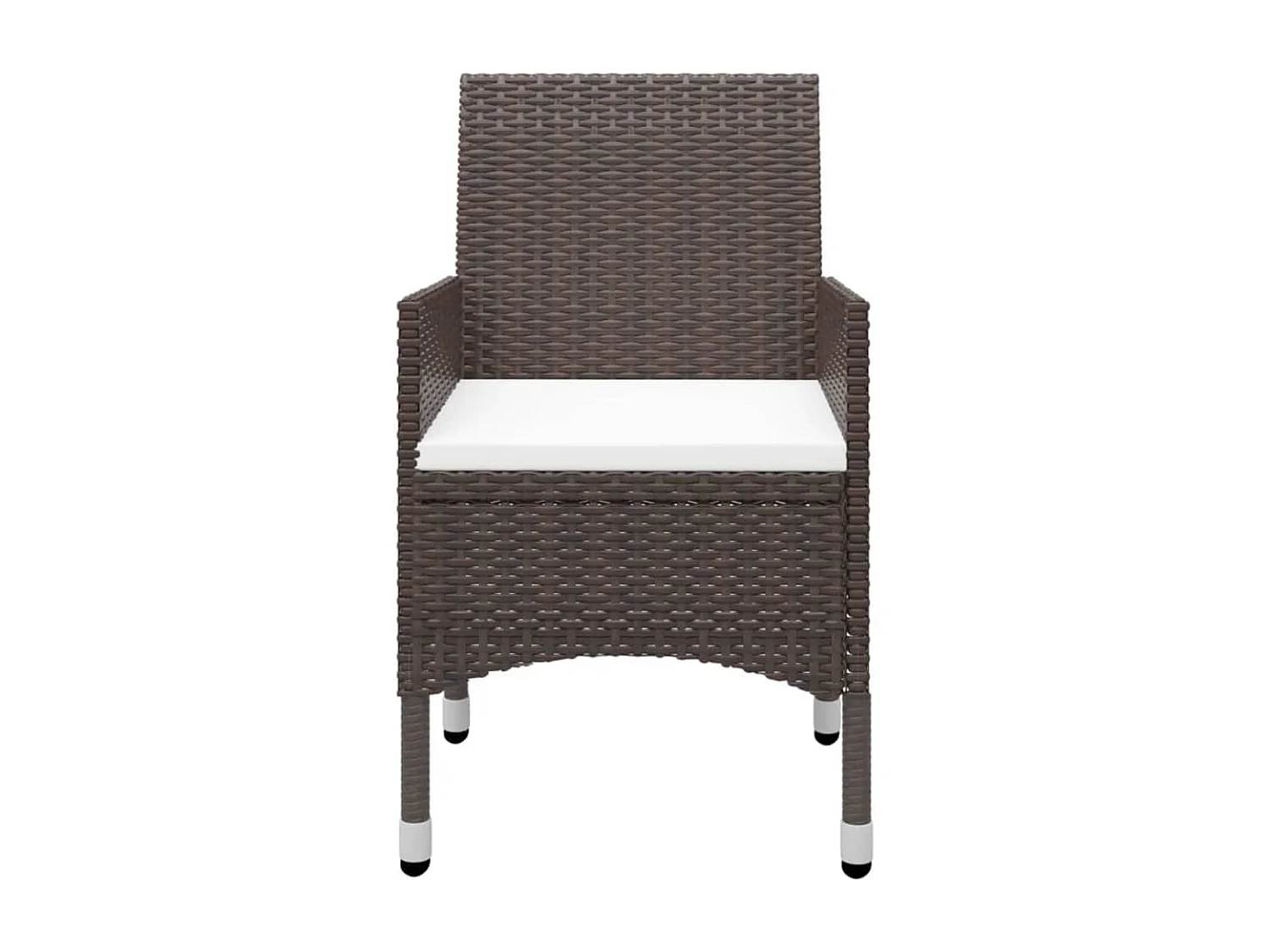 5 pcs conjunto de jantar para jardim castanho