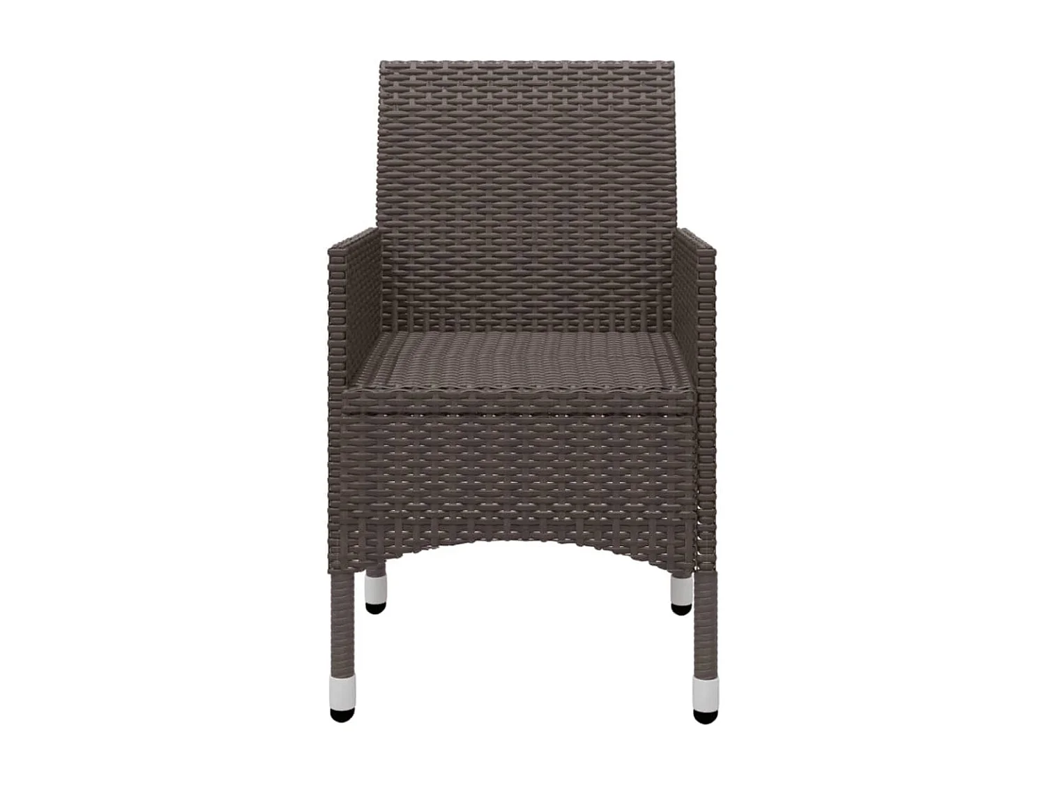 5 pcs conjunto de jantar para jardim castanho