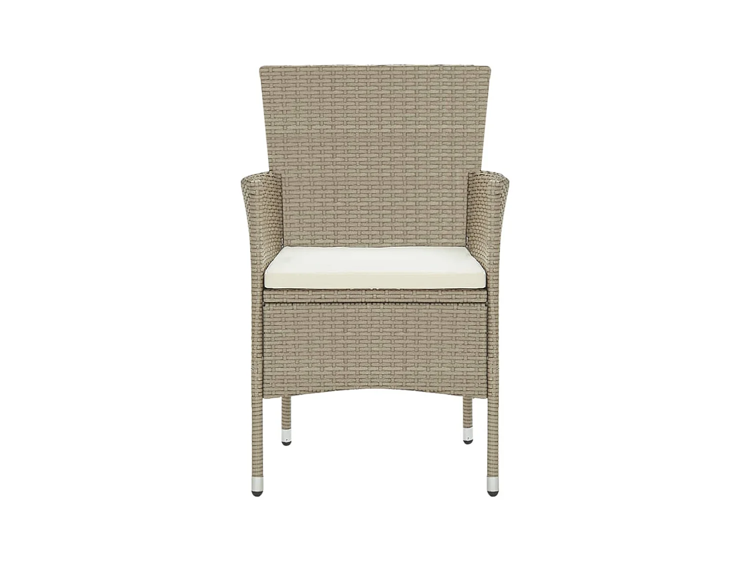 Ensemble à manger de jardin 5 pcs Résine tressée Beige