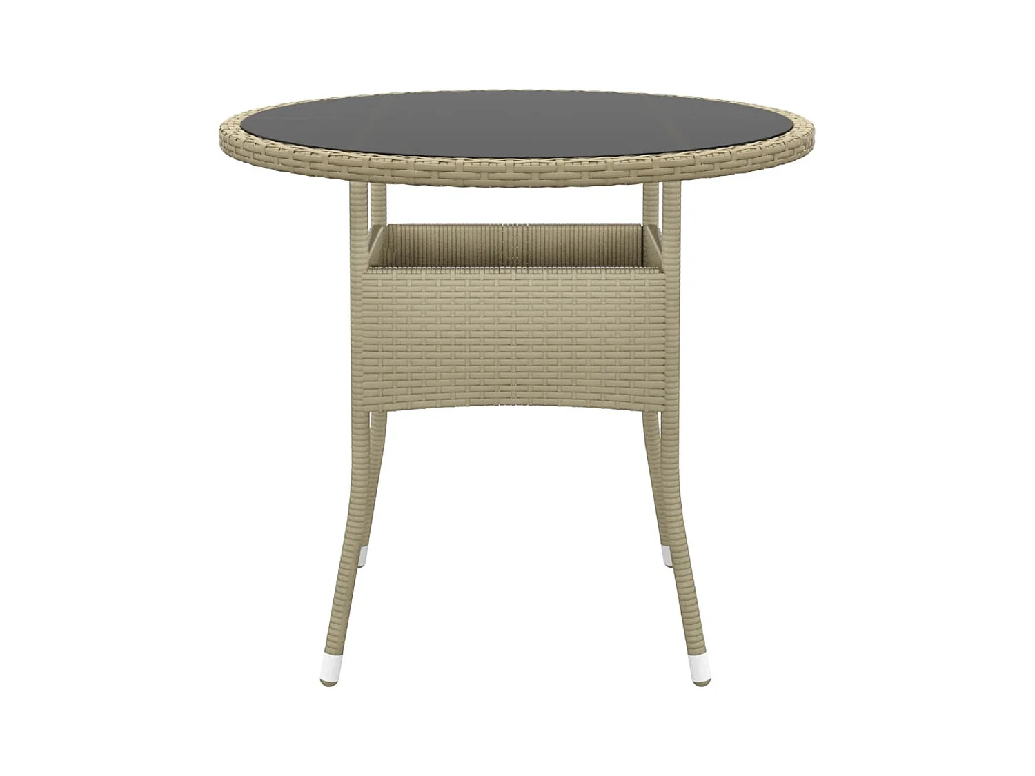 Ensemble à manger de jardin 5 pcs Résine tressée Beige