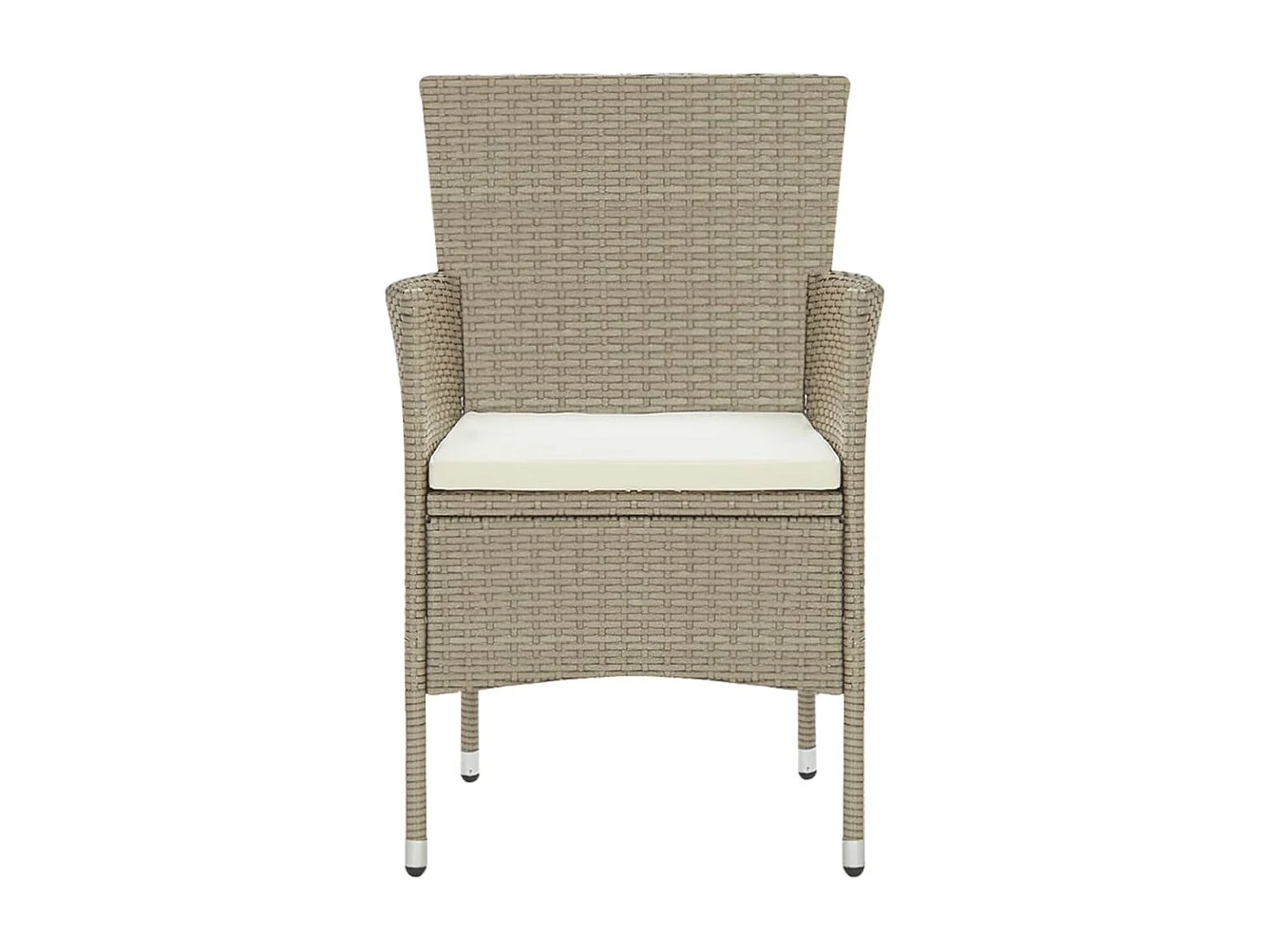 5-tlg. Garten-Essgruppe Poly Rattan Beige