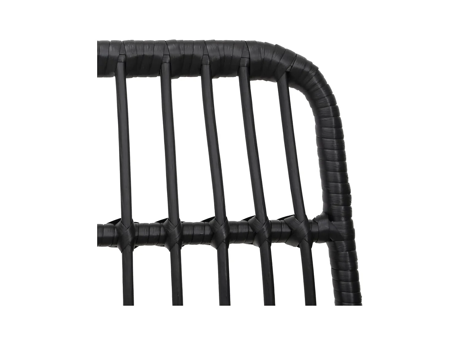 5-tlg. Garten-Essgruppe Schwarz Poly Rattan