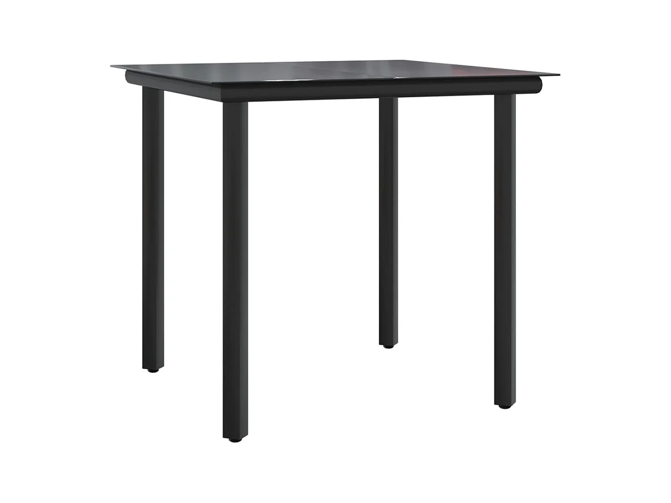 5-tlg. Garten-Essgruppe Schwarz Poly Rattan