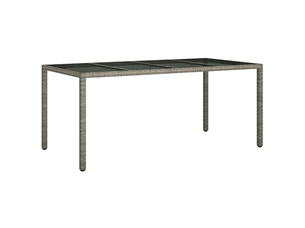 Set da Pranzo da Giardino 9 pz con Cuscini in Polyrattan Grigio