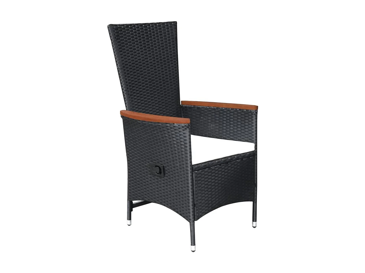Ensemble de salle à manger de jardin 5 pcs Noir