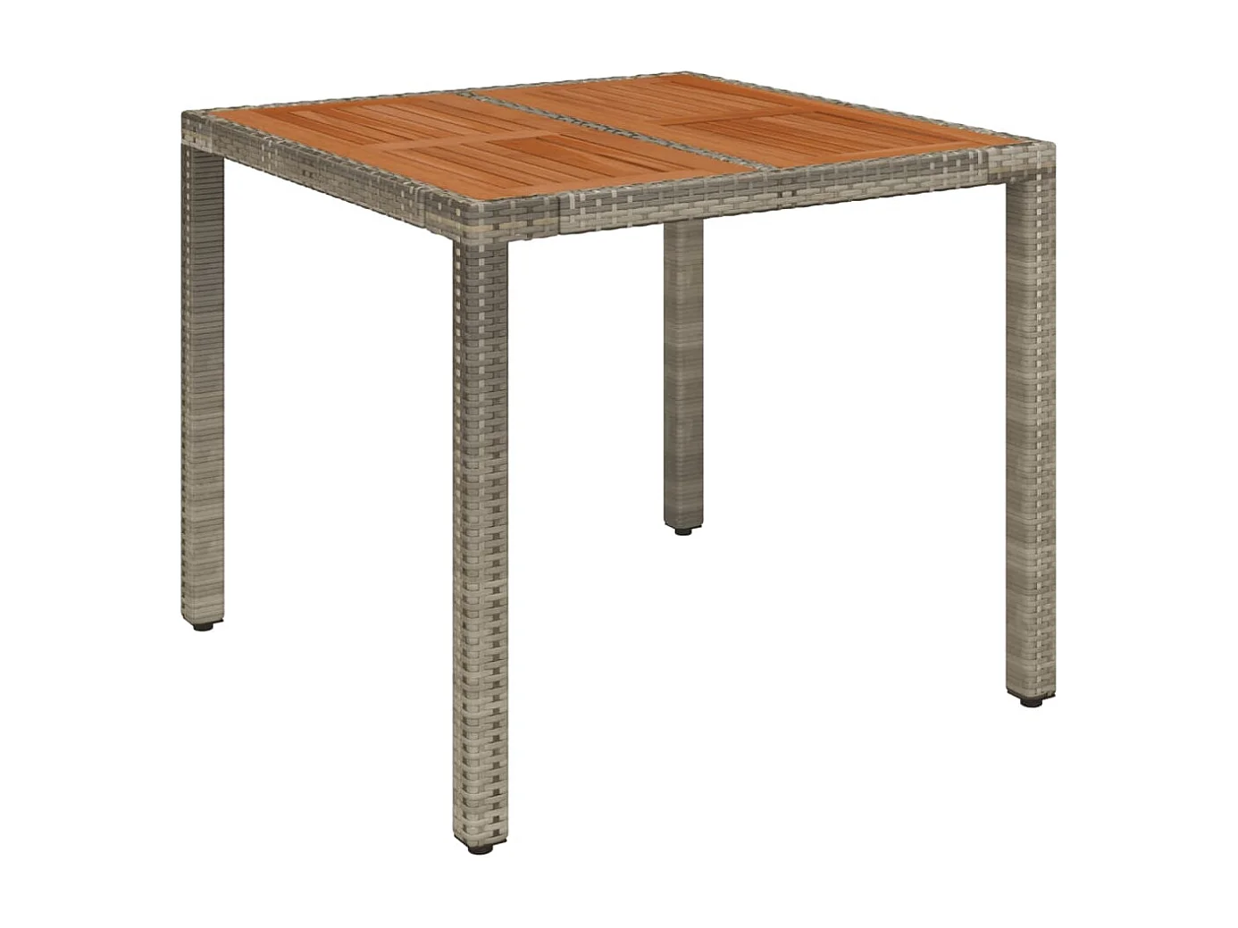 5-delige Tuinset met kussens poly rattan grijs