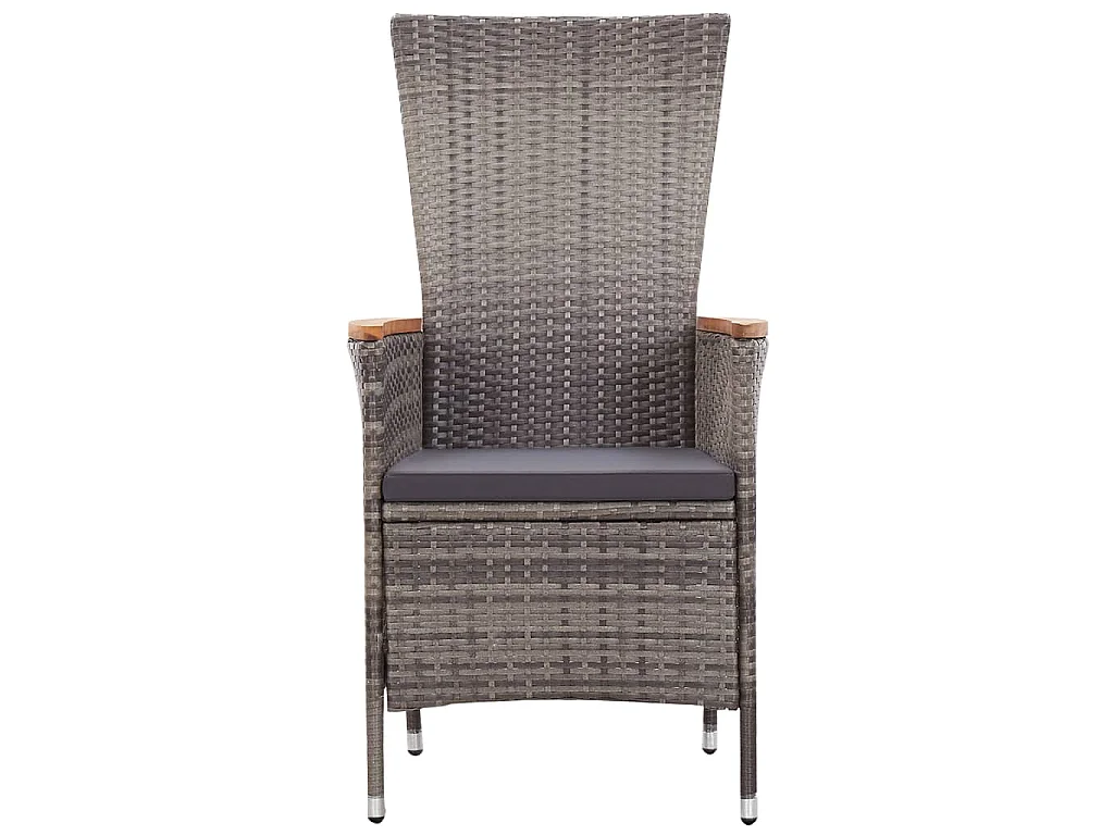 Set Mobili da Pranzo per Giardino 5 pz Grigio