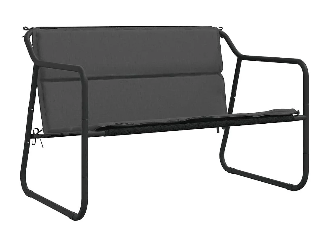 Salon de jardin avec coussins 4 pcs anthracite acier