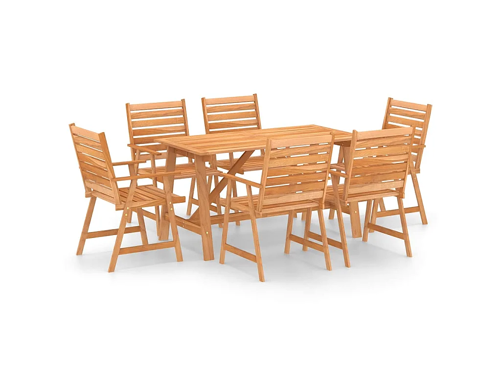 7-delige Tuinset massief acaciahout