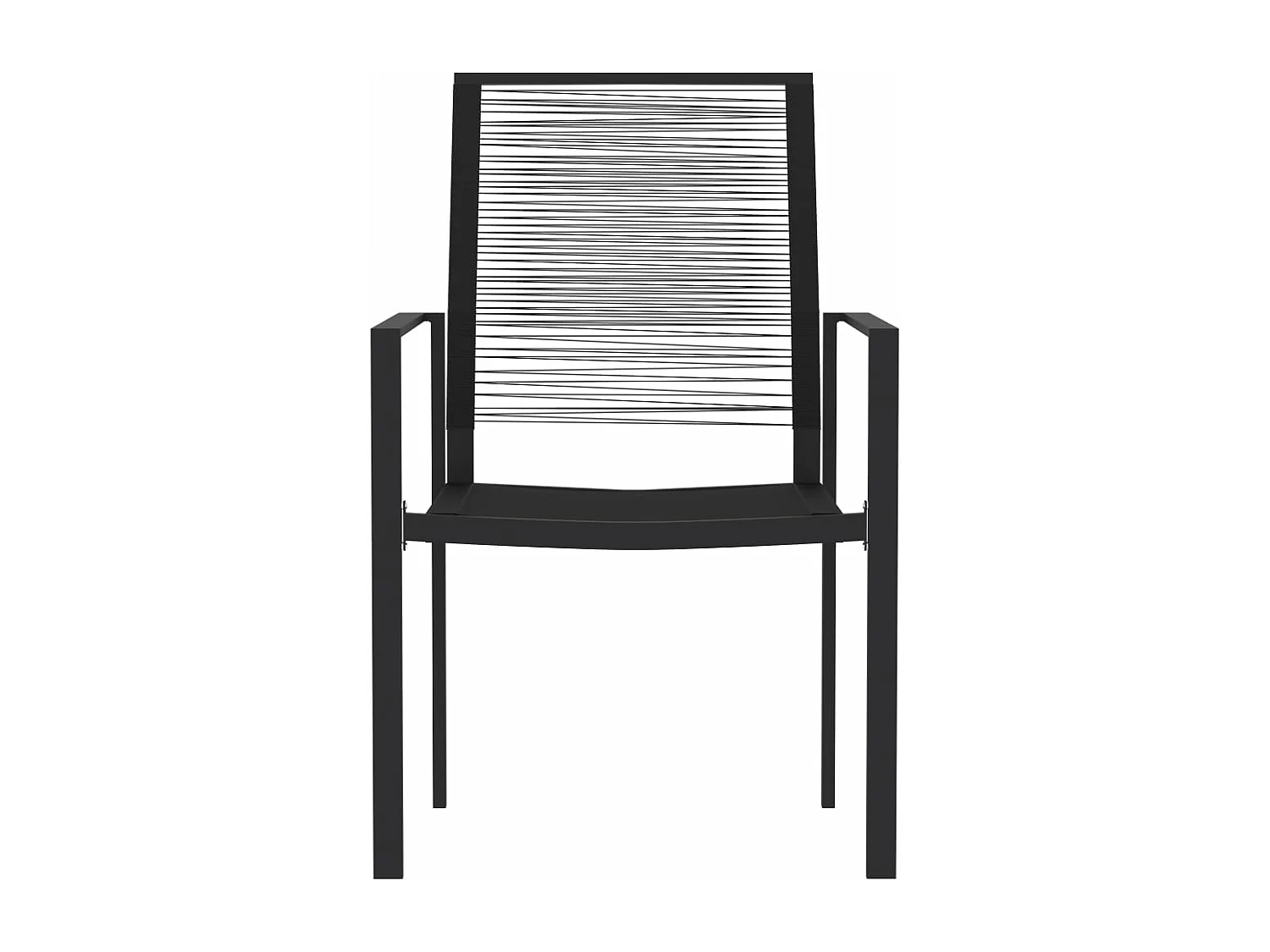 Set Mobili da Pranzo da Giardino 7 pz Nero