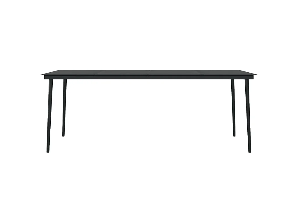 Set da Pranzo per Giardino 9 pz con Cuscini Nero