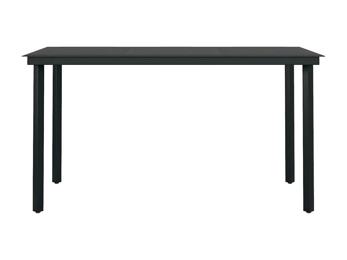 Ensemble à dîner de jardin coussins 7 pcs Résine tressée Verre