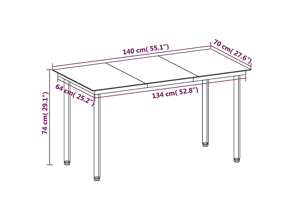 7-delige Tuinset met kussens poly rattan en glas