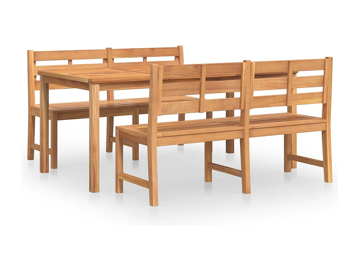 Ensemble à manger de jardin 3 pcs Bois de teck massi