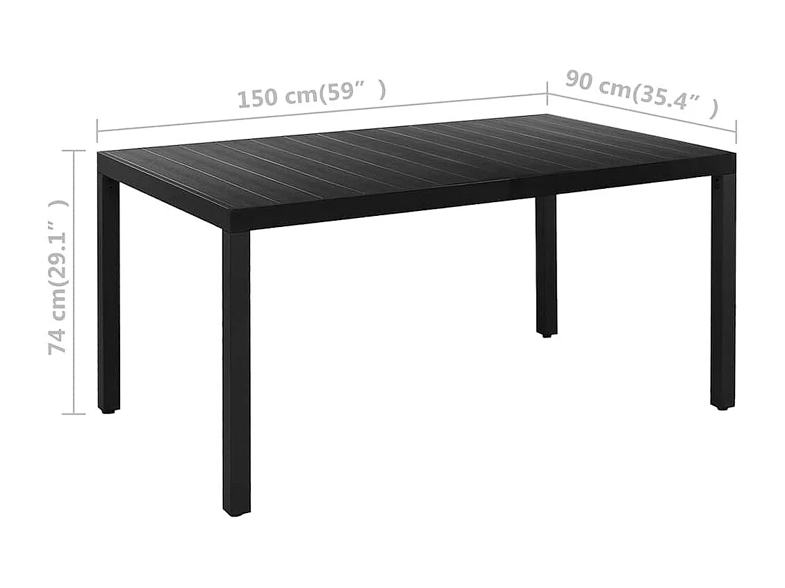 5-delige Tuinset zwart en bruin