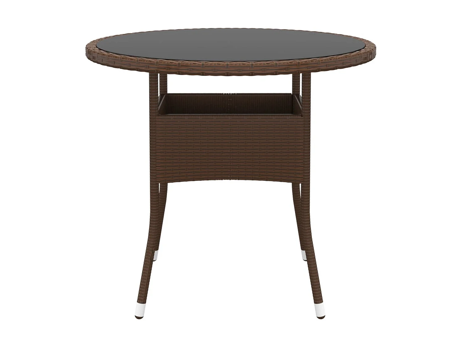 5-tlg. Garten-Essgruppe Poly Rattan Braun