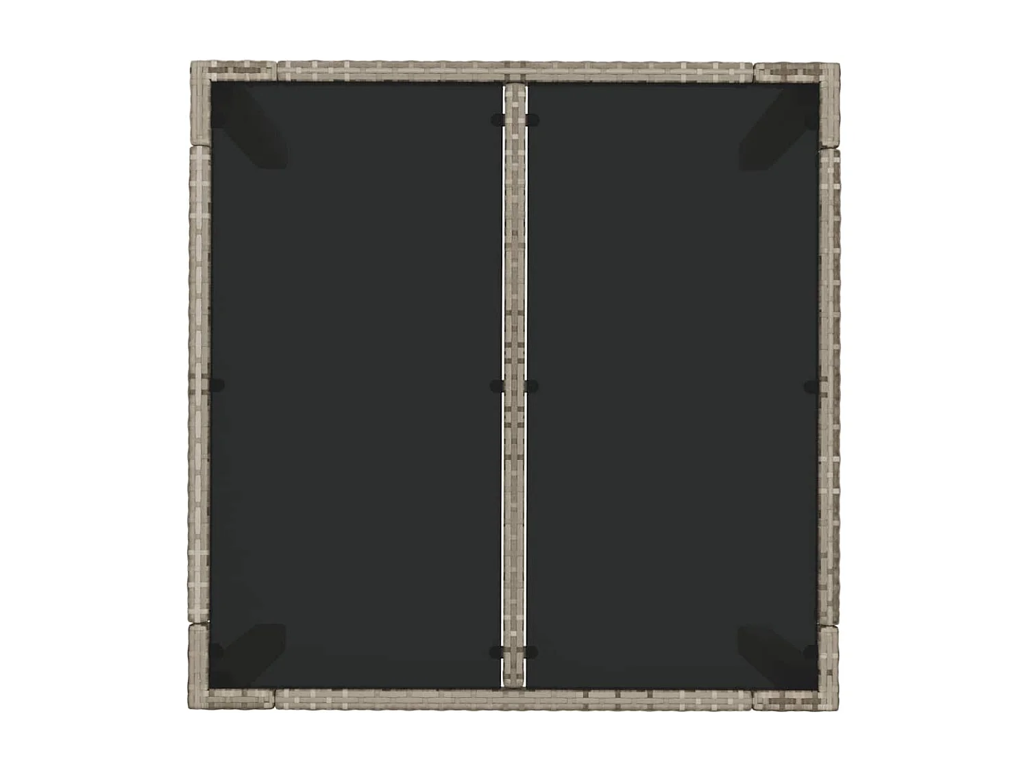 5-tlg. Garten-Essgruppe mit Kissen Grau Poly Rattan