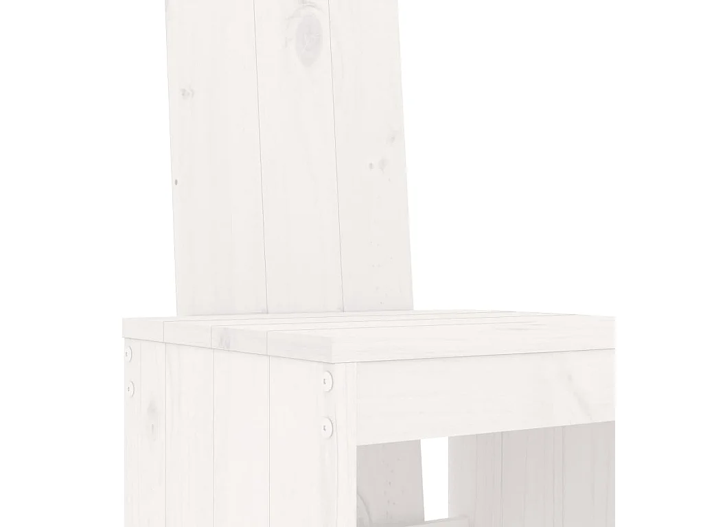 Ensemble de bar de jardin 5 pcs blanc bois massif de pin
