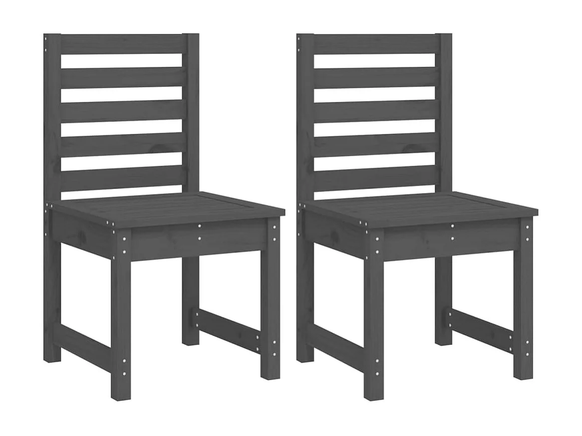 Ensemble à manger de jardin 4 pcs gris bois massif de pin