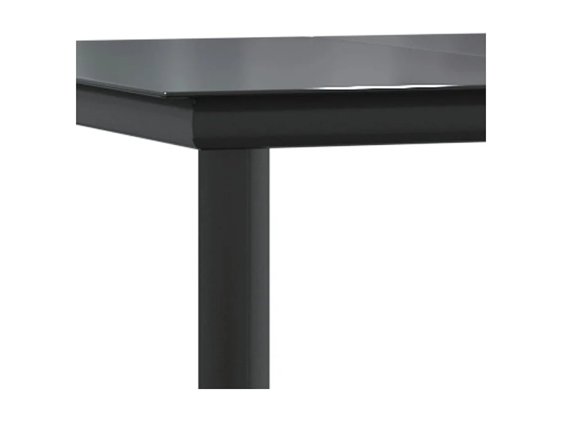 Ensemble à manger de jardin et coussins 5pcs Gris/noir