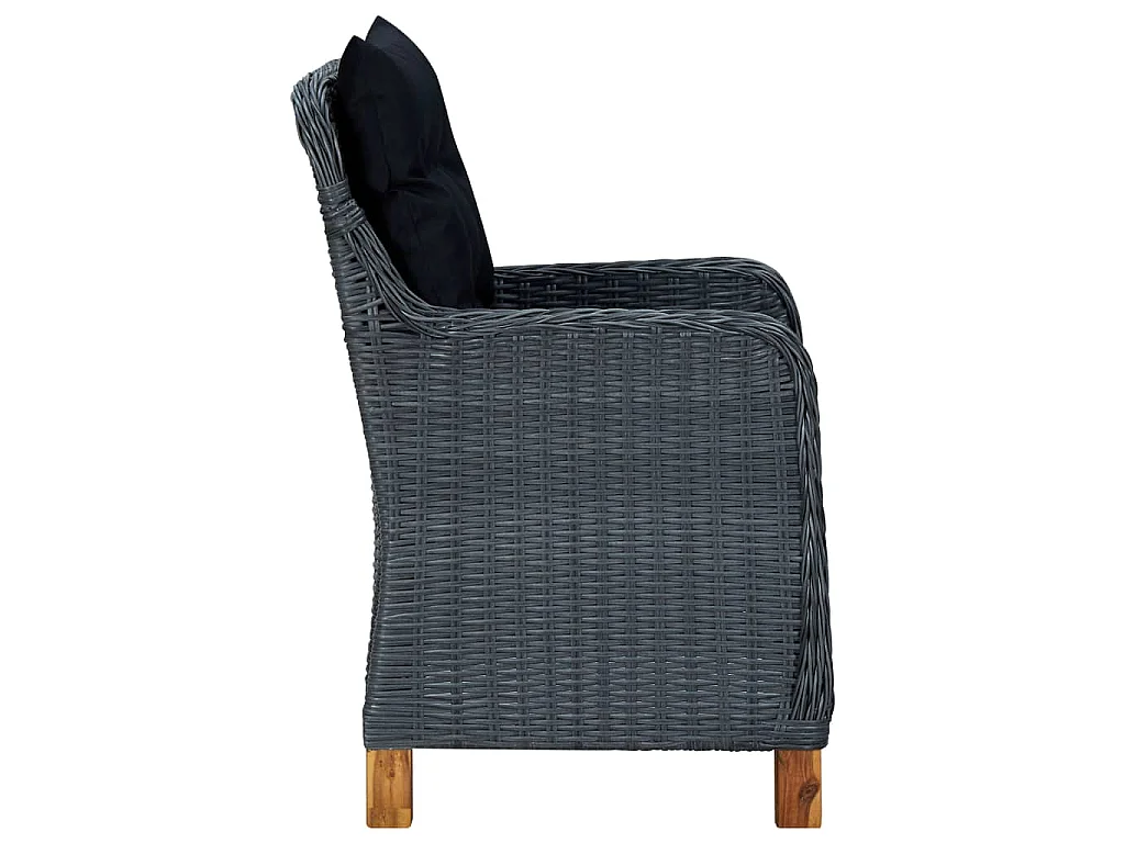 Set Mobili da Pranzo per Giardino 5 pz Grigio Scuro