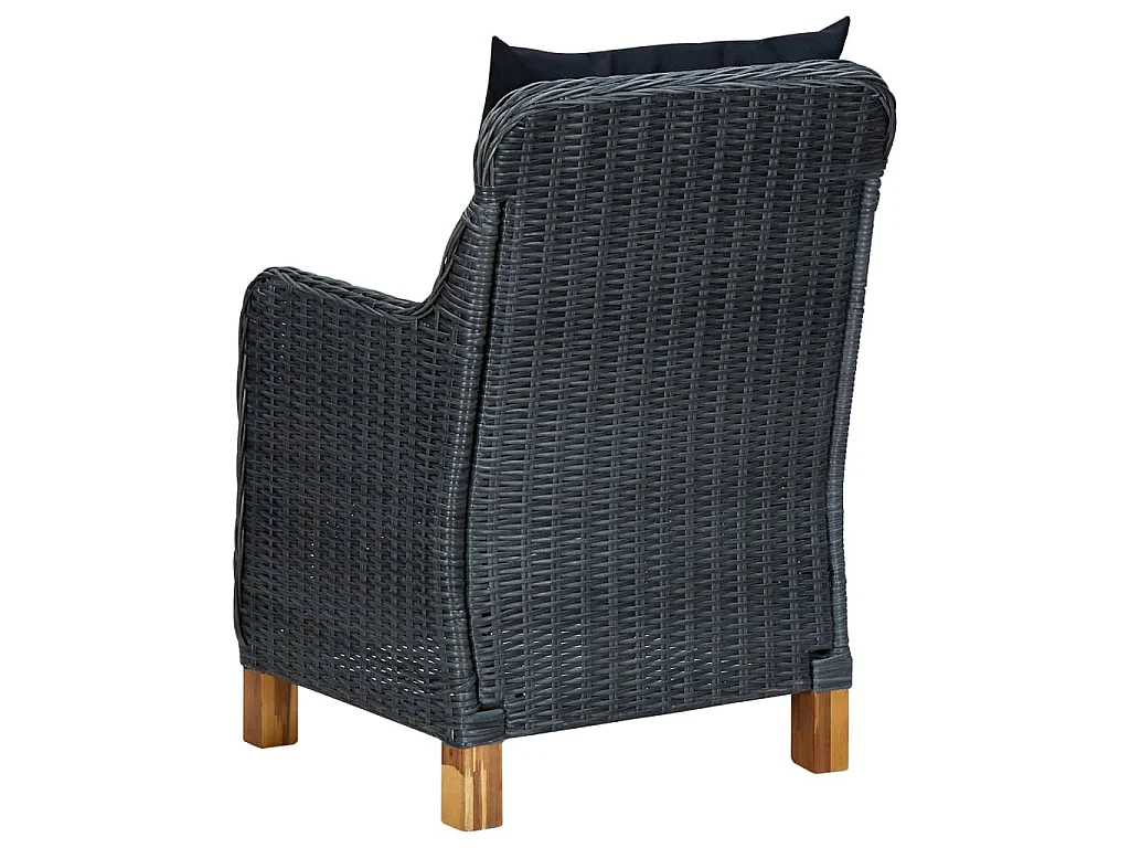 Set Mobili da Pranzo per Giardino 5 pz Grigio Scuro