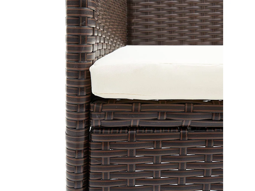 Set Mobili da Pranzo per Giardino 5 pz Marrone