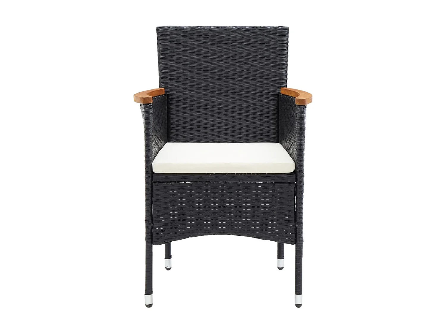 5 pcs conjunto de jantar para jardim preto