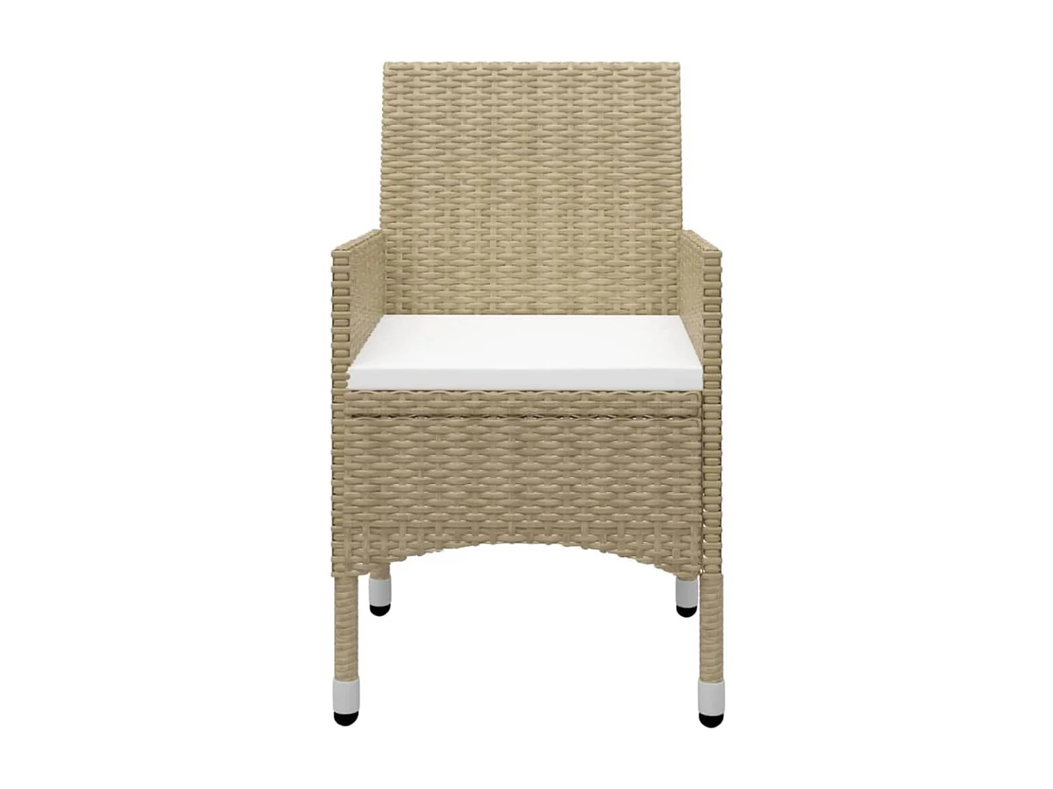 Ensemble à manger de jardin 5 pcs Beige