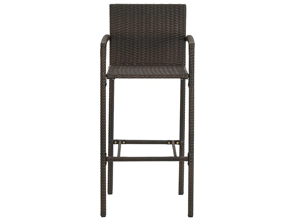 Ensemble de bar de jardin 7 pcs Marron