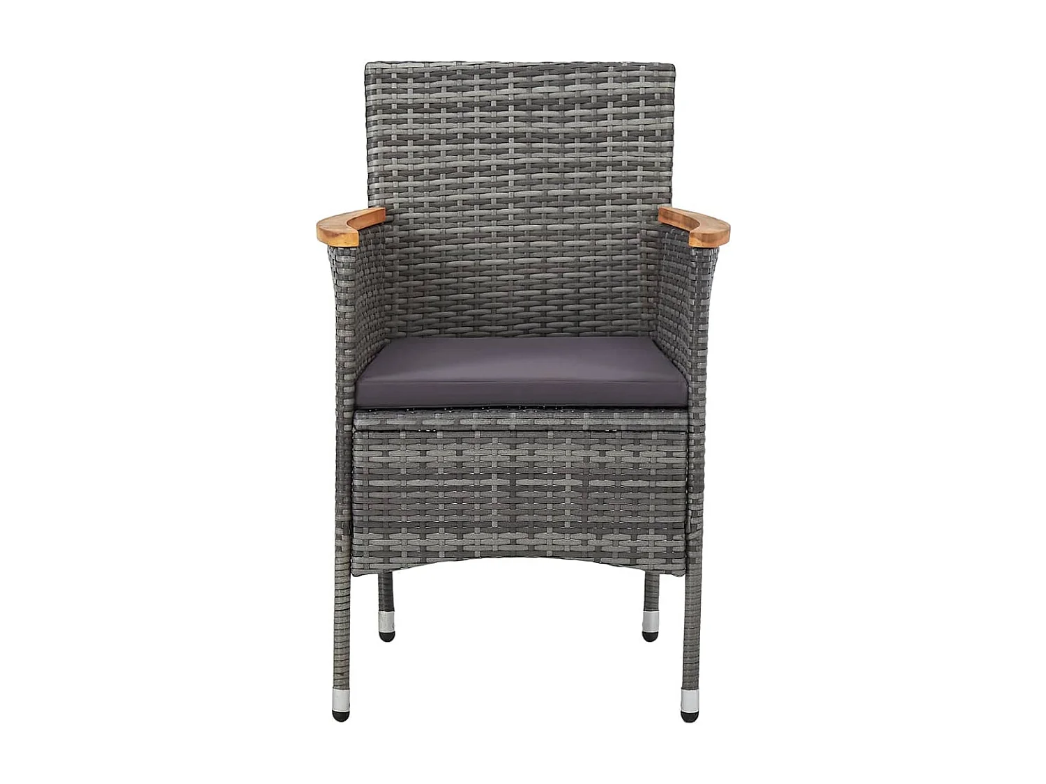 Set Mobili da Pranzo per Giardino 5 pz Grigio