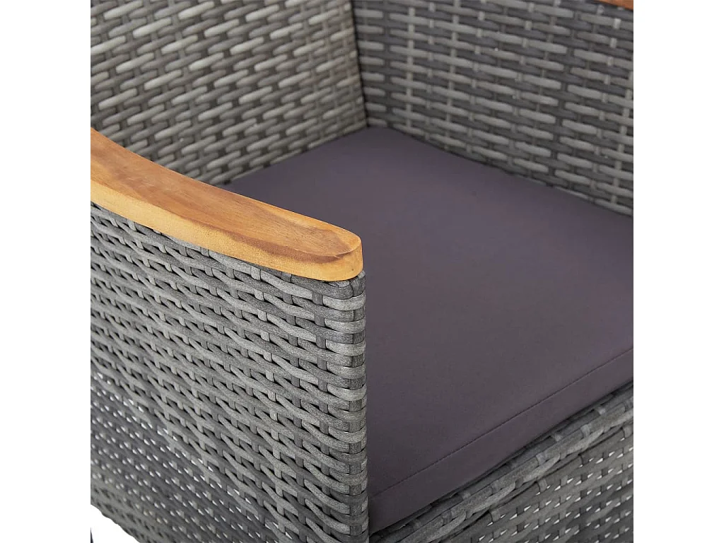 Set Mobili da Pranzo per Giardino 5 pz Grigio