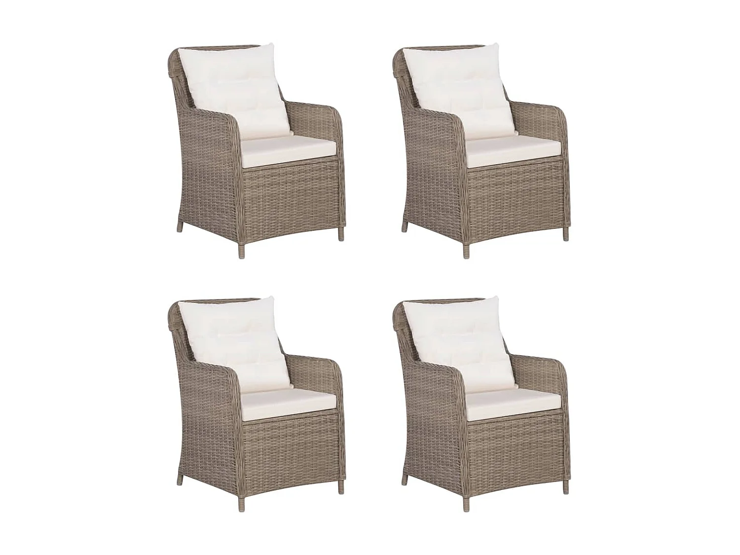 5 pcs conjunto de jantar para jardim castanho