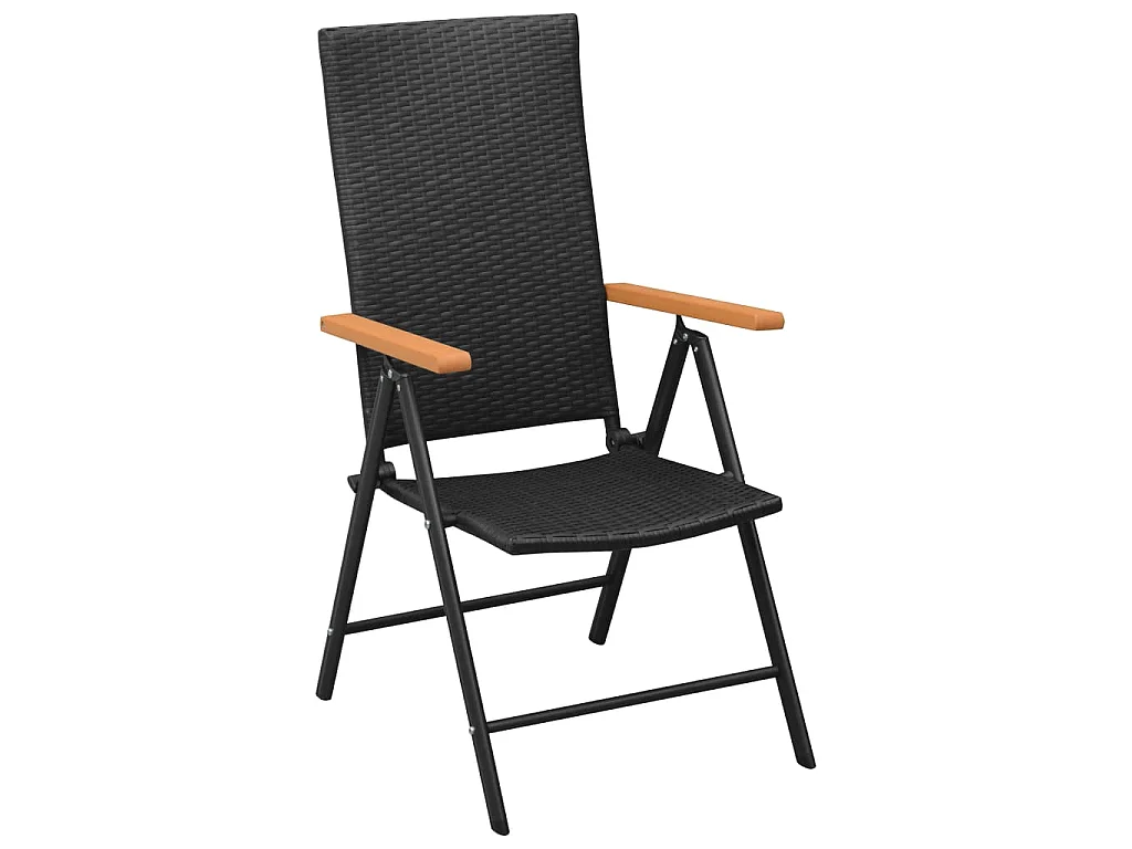 Set da Pranzo da Giardino 9 pz Nero e Marrone