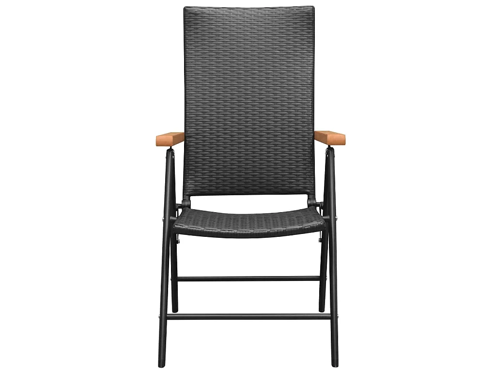 Set da Pranzo da Giardino 9 pz Nero e Marrone