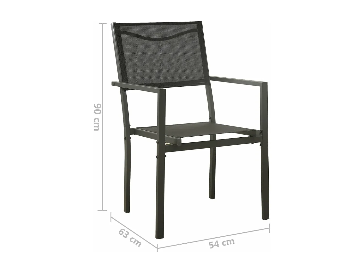 Mobilier de salle à manger d'extérieur 7 pcs Acier