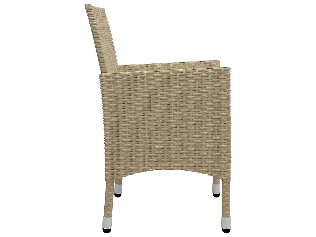 Set Mobili da Pranzo per Giardino 5 pz Beige